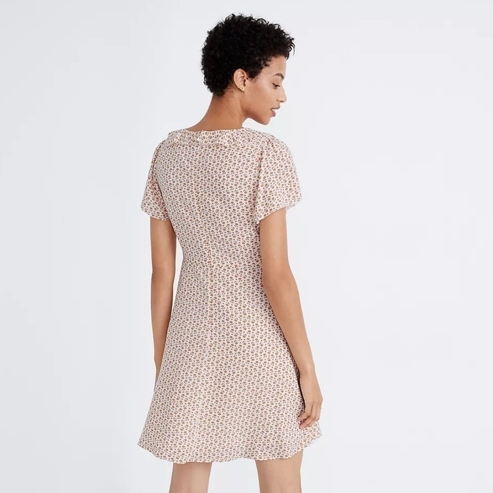 Madewell Ruffle Flutter-Sleeve Mini Floral Dress 2